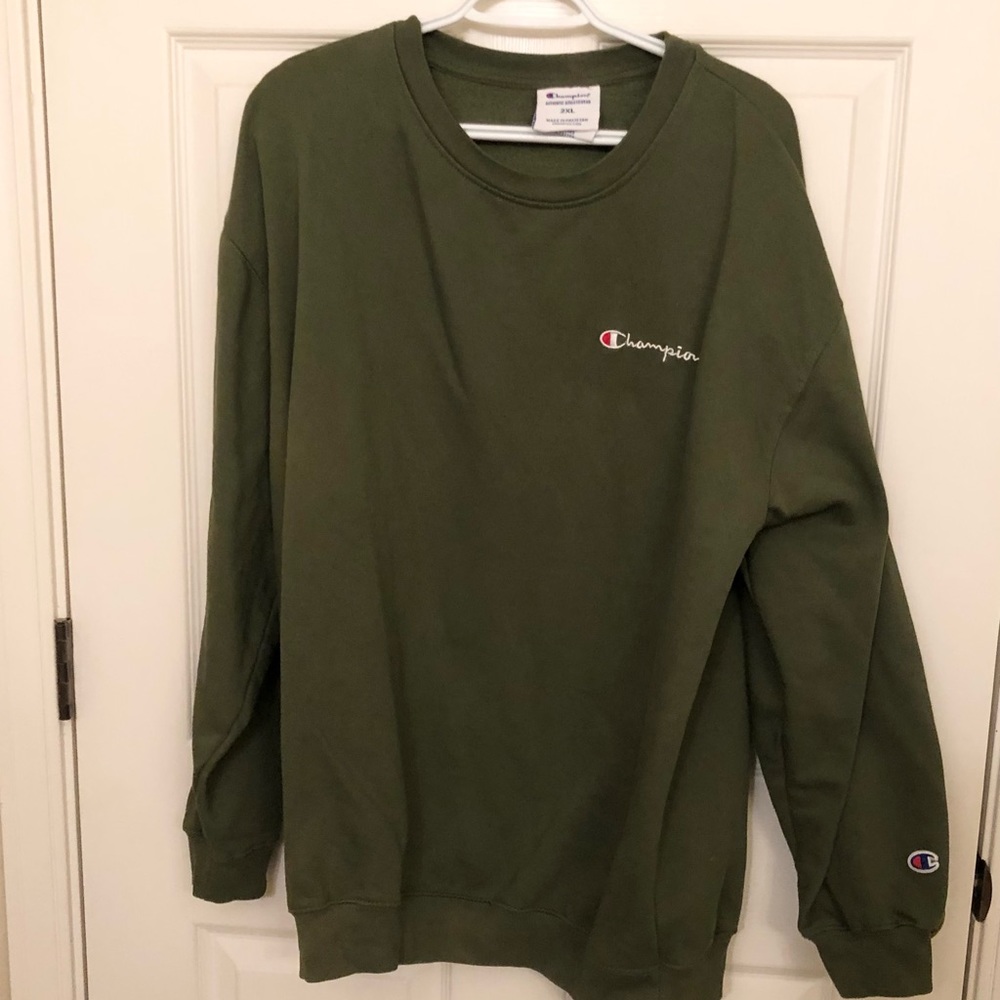 Mens Tall 2XL hunter green sweatshirt by Champion
